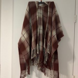 Flannel poncho